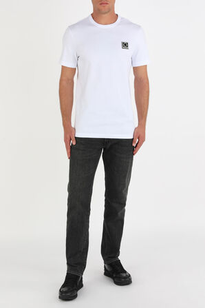 חולצת טי עם לוגו סיליקון בצבע לבן MONCLER